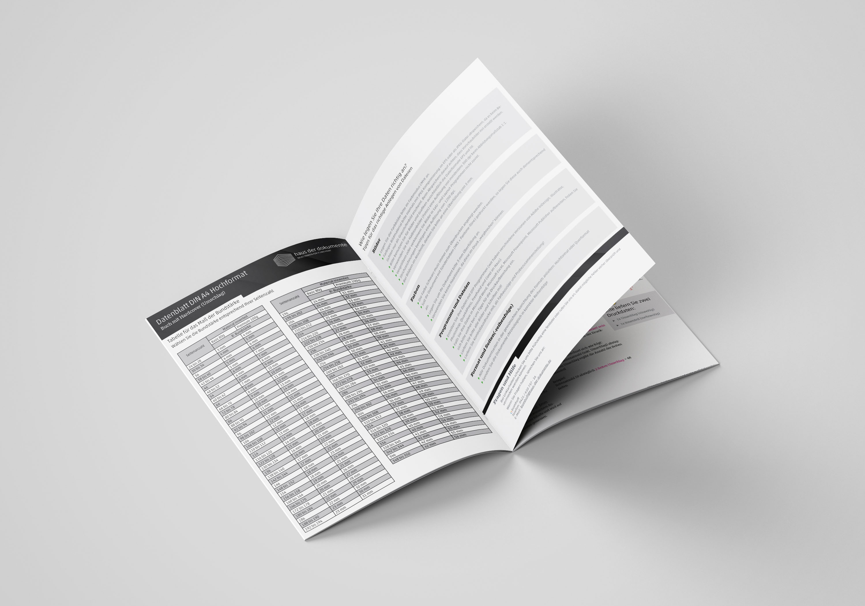 Broschüre (CMYK) mit Rückendrahtheftung, Vierfarbdruck